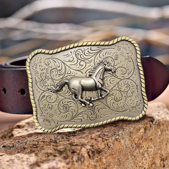 New Western horse Belt Buckle Fits 1.5" Inches Belt - Picture 3 of 6